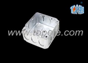 Wholesale Galvanized Steel 4 Inch Square Conduit Boxes , Outdoor Conduit Box With Knockouts from china suppliers