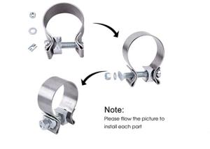 Wholesale Catalytic Converter Repair Parts 2.5&quot; Narrow Band Clamp For Exhaust Tip from china suppliers