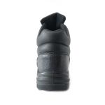 Black Genuine Leather Shoes Mesh Upper Steel Toe Work Shoes For Men