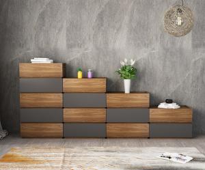 Wholesale Grey Wood Storage Cabinets Chest Of Drawer Living Room Melamine Wood Furniture from china suppliers
