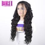 Natural Color Brazilian Human Hair Pre Plucked Loose Wave Lace Front Wig