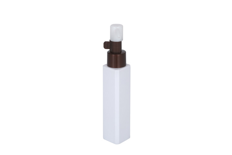 square BPA Free PET 50ml 150ml Makeup Remover Oil Press Bottle leak proof