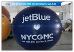 Green PVC Promotional Inflatable Helium Balloons With Logo Printing