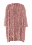 Pink Color Plus Size Autumn Dresses V Neck Feather Medium Sweater Dresses