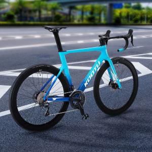 Wholesale Double Disc Brake KOOTU Road Bike , T800 Carbon Black And Blue Road Bike from china suppliers