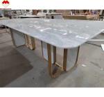 Customized Size Blue Quartz Countertops Backlit Brazil Blue Crystal Marble Stone