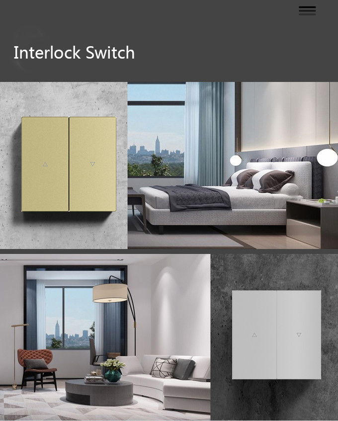 Controlling curtain Smart Control Switch 3/4/5 conjoined 250V AC