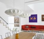 Nordic art restaurant simple single head silk living room bedroom pendant light