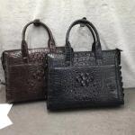 Exotic Genuine Crocodile Skin Businessmen ZIP Laptop Briefcase Authentic