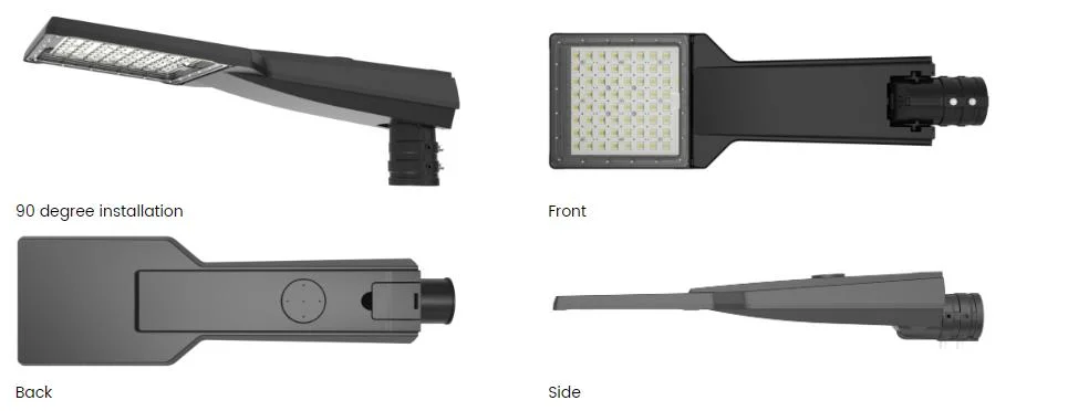 Die Casting Aluminium Led Street Light Housing High Lumen Ip66 60w