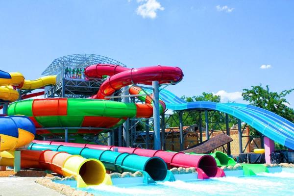 Kids Outdoor Amusement Park Children Water Playground Game Fiberglass Slide