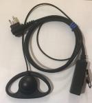 D Earphone Earpiece Headset Mic for Motorola Radio Security 2 Pin Walkie Talkie