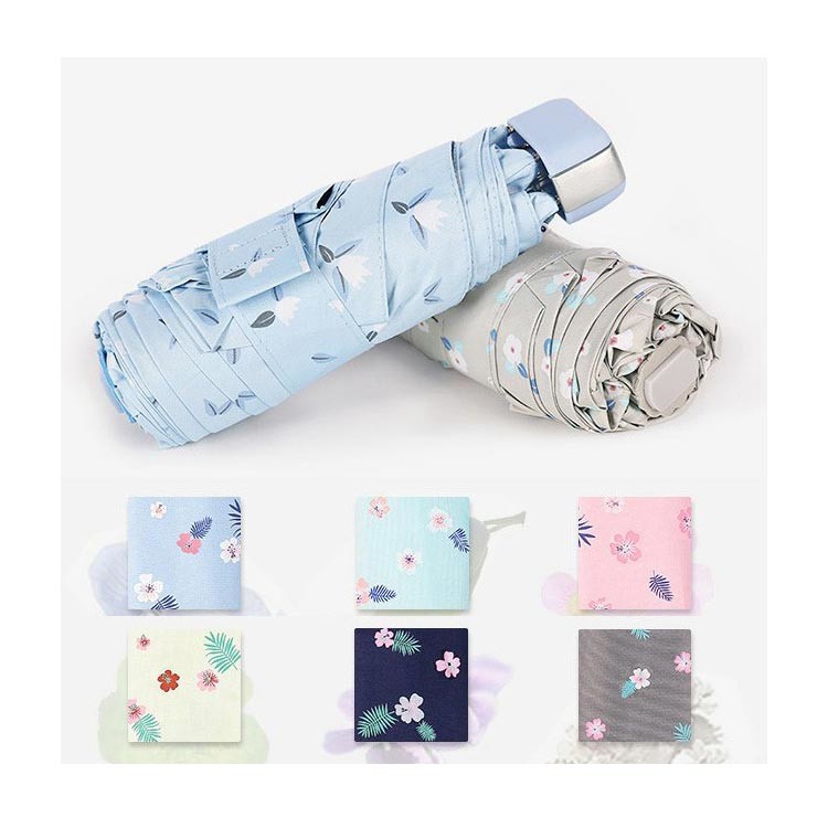 PAHS Lightweight Plastic Handle Five Foldable Umbrella