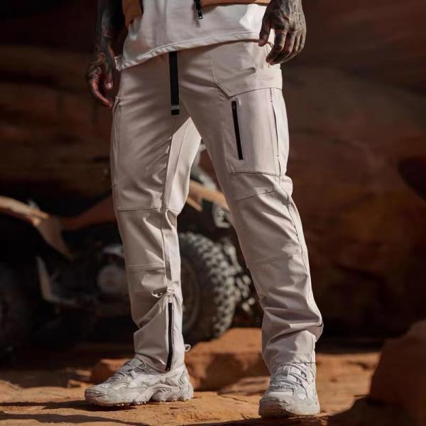 Spring And Autumn Nylon Track Pants Multi-Pocket Casual Loose Outdoor Sports