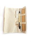 Yuelin ODM Cork Fabric Bags Wrap Case waterproof 190*198*7mm For Makeup Brushes