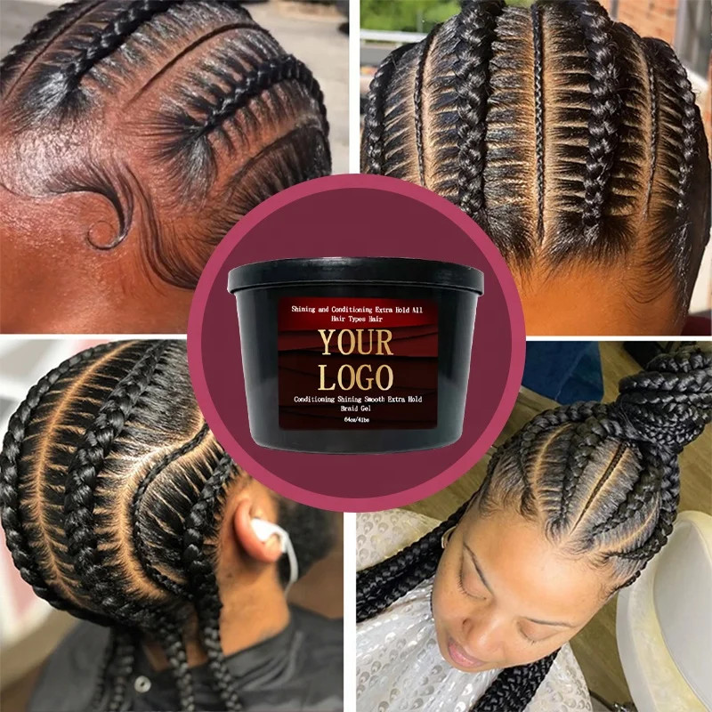 3 in 1 Braid and Edge Ultra Extreme Hold for Hair Conditioning Shining Fast Dry Locking Locs Twists Braids Fixer Non Greasy Gel