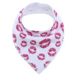 Unisex Baby Plain White Organic Cotton Bandana Bibs For Teething