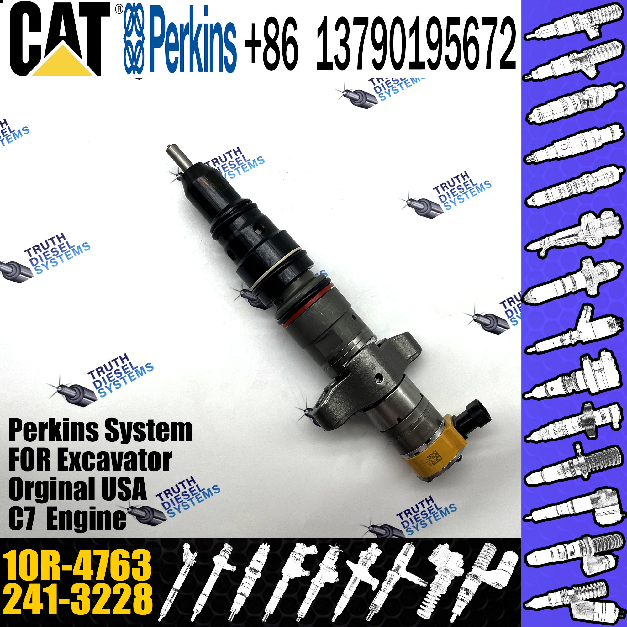 High Quality Common Rail Fuel Injector 241-3238 241-3228 for Engine C7