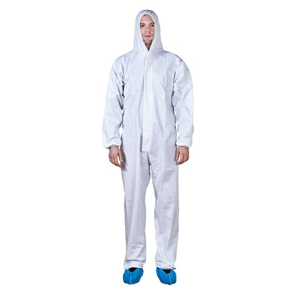 Full Sizes Options White Disposable Hooded Coverall for Safety Equipment