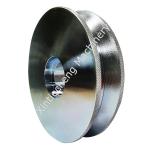 Blue White Steel Roller Wheel Blue White Zinc Plating Custom Machined Parts