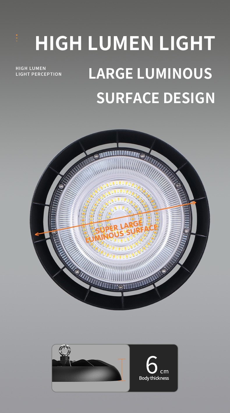 HIGH BAY LIGHT CCT Power Tunable IP65 Industrial Commercial Highbay Fixture Warehouse Shop LED High Bay Light