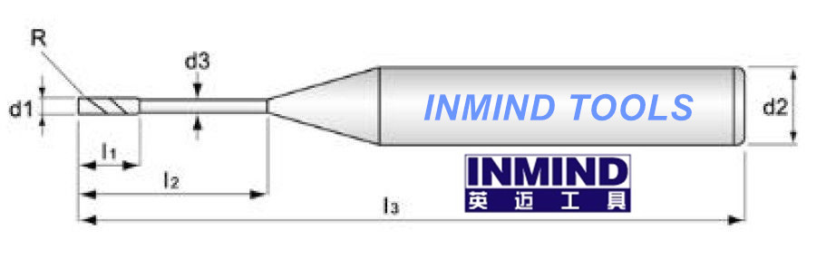 High Hardness Radius Milling Cutter , CNC End Mill For Stainless Steel
