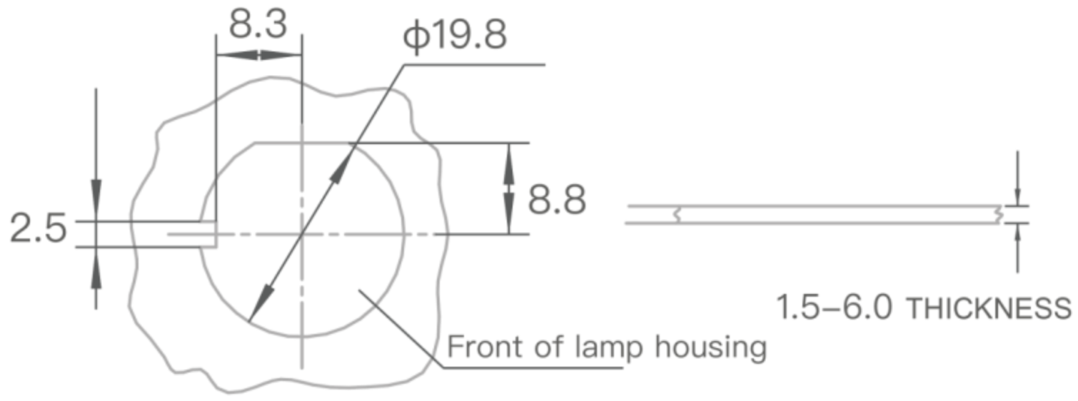 Zhaga Book 18 Receptacle Short Thread Road Area Commercial Residential Lighting Compact Design