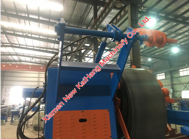 Heavy Gauge 8 Tons Hydraulic Decoiler For Highway Guard Rail Roll Forming Machine