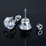 Fashionable Titanium Steel Fine Needle Stainless Steel Earrings Round 18k Gold