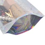 Holographic Transparent Hot Stamping Print Mylar Zipper Bag