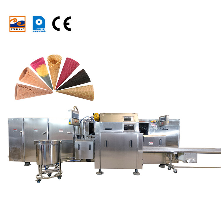Automatic Egg Cone Production Equipment , 55 Pieces Of 320*240mm Baking , Template Wear-Resistant Cast. Iron Material