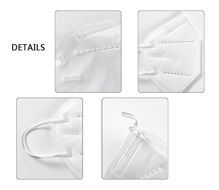 Breathable KN95 Medical Mask , Eco Friendly KN95 Dust Mask White Color