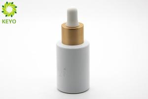 Wholesale Round White Glass Foundation Bottle / Dropper Bottles Capacity 30ml from china suppliers