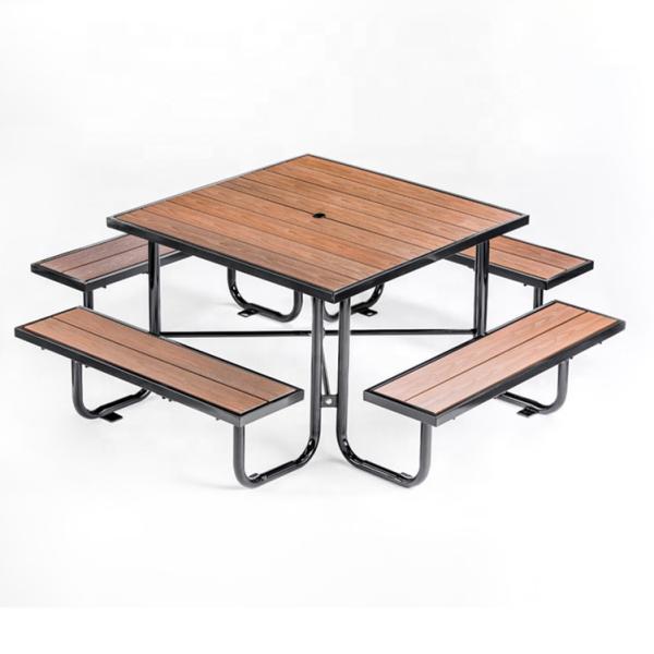 Factory Customized Picnic Table Outdoor Wooden Table Bench Garden Furniture