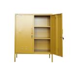 Colorful Bedroom Small Metal Storage Cabinet with 4 Feet