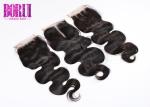 Brazilian Human Hair Body Wave , Brazilian Lace Closure Natural Color Soft