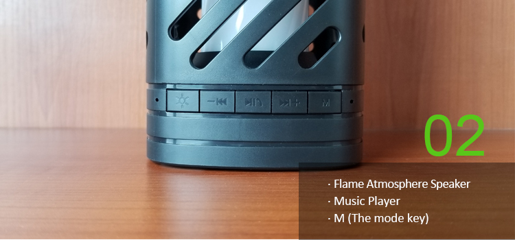 Portable Lamp Wireless Rechargeable Bluetooth Flame Speaker