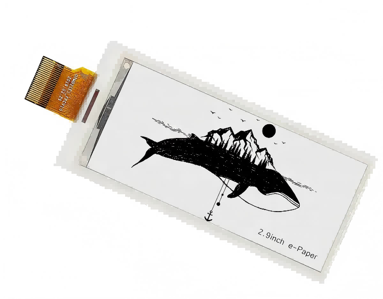 2.9 Inch E Ink Display 128×296 Resolution 24 Pin Ultra Low Power 2 Color E Ink Screen