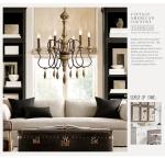 French style wooden chandeliers hanging light for indoor lighting (WH-CI-65)