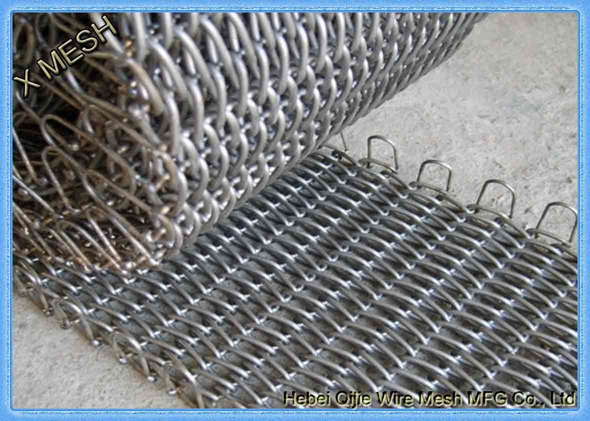 Compound Balanced Woven Metal Mesh Conveyor Belt Nickel Aluminum Alloy Anti Break