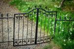 Outdoor Pipe Tubular Steel Fence Gate 10FT Decorative Fence Gate