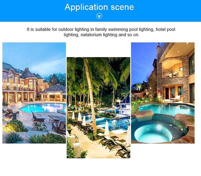 12W IP68 ABS Material Waterproof Fiberglass Rgb Swimming Pool Lights