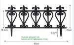 Metal Fence, Plastic Fence, Wooden Fence, Lawn Edging Border Outdoor Garden