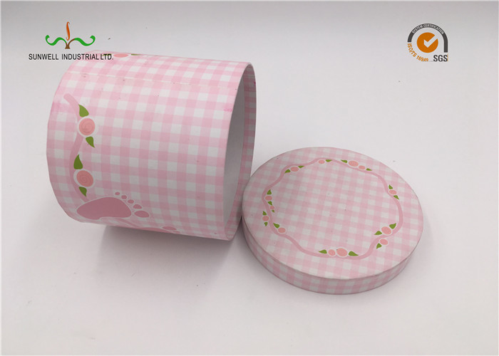 Pink Color Round Cardboard Cylinder Tubes Presents Luxury Paper Gift Box Packaging