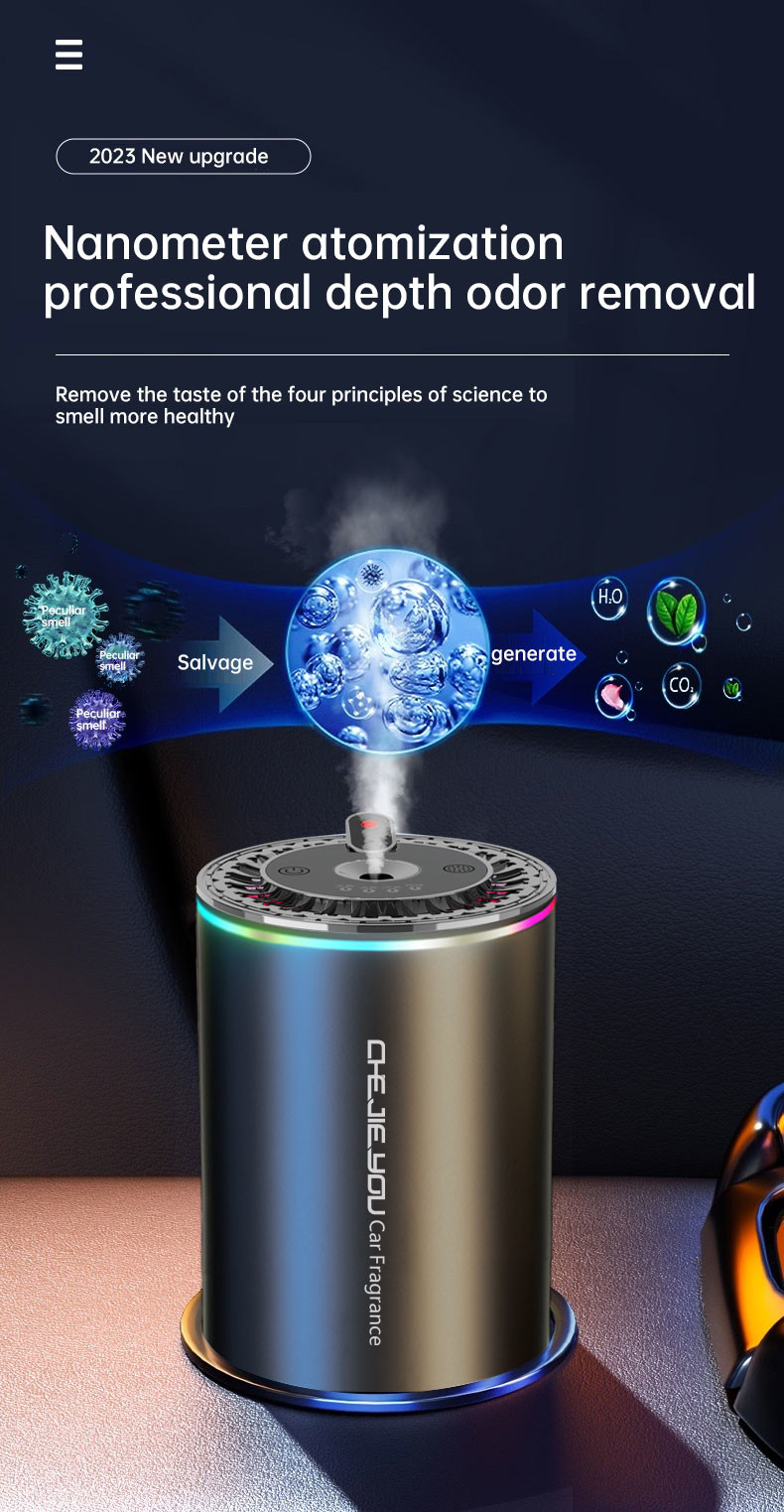 LED Light Car Aromatherapy Machine With Aluminum Alloy ABS Electronic Components