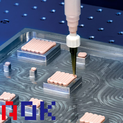 UL Pink Electrically Conductive Gap Filler , Anti Vibration Thermal Conductive Filler