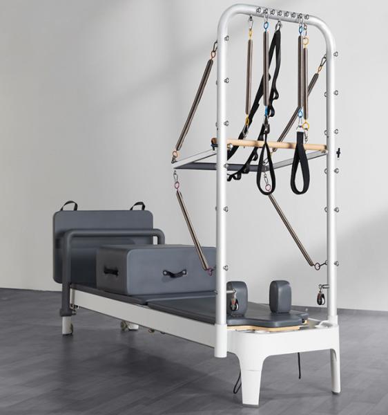 Semi Elevated Pilates Core White Bed Customized Aluminum Alloy Fitness Shaping
