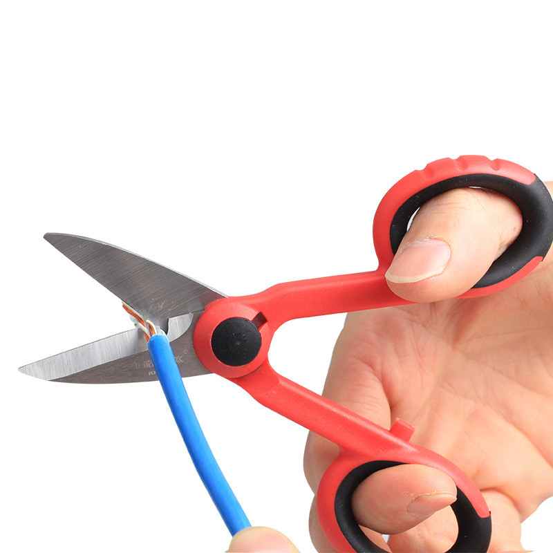 Multipurpose wire duct scissors, industrial jumper Kevlar scissors