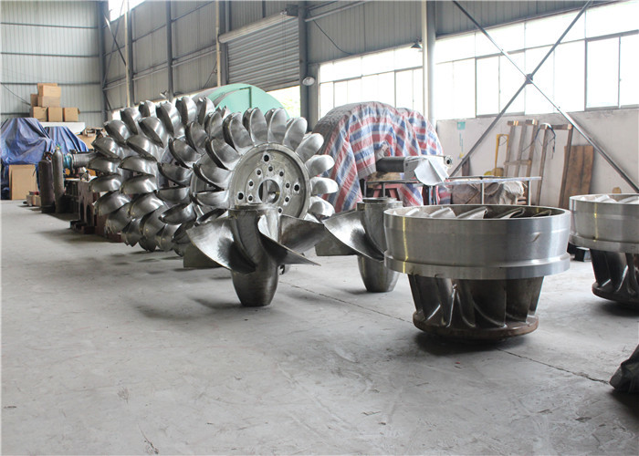 Pelton Wheel Runner In Hydro Power Plant , Water Turbine Runner High Efficiency