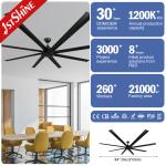 Air Cooling Fan 84 Inch Brushless Inverter Aluminum Blades Ceiling Fan for